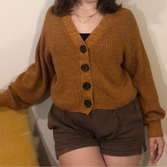 Orange fall button sweater! - Picture 4 of 5